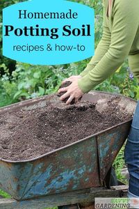 DIY potting soil recipes for seed starting, container gardening, houseplant growing, and more. #containergardening #gardening #GardenIdeas