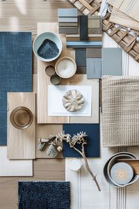 Material moodboard for interior design project