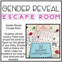 Baby Announcement and Gender Reveal Solve the Room Scavenger Hunt