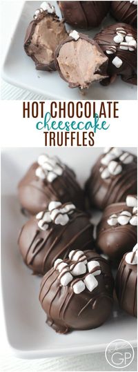 Hot Chocolate Cheesecake Truffles