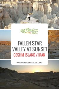 Fallen Star Valley at sunset, on Qeshm island off the southern coast of Iran, is located near Berkeh Khalaf Village. It really is nature at its best in the Middle East designing the rocky landscape with the elements.