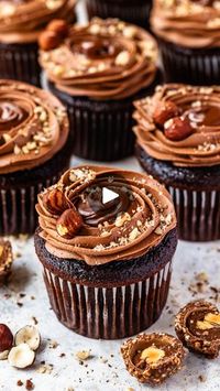 108K views · 2K reactions | These are the best Nutella Cupcakes I’ve ever made! They are filled with Nutella, topped with Nutella buttercream! It’s such a dream! 🧁 

The recipe is on my website ❤️

#nutella #nutellalovers #nutellacake | Pies and Tacos | Bequem · Sit Back