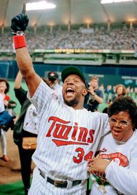 Minnesota Twins outfielder Kirby Puckett