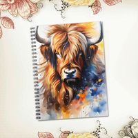 Are you looking for a new notebook to use as a bullet journal or diary? And do you like Highland Cattle? Then this notebook with a beautiful watercolor painting on the cover might be perfect for you. Click on the image to head over to my Zazzle store where you can see the notebook in detail. You can even customize it to your own liking by adding text or other elements.

#notebook #journal #diary #bulletjournal #artjournal #highlandcattle #highlandcow 