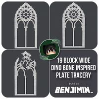 19 block wide plate tracery windows in Minecraft! 🫶 I came up with these to use for my collab with @jaydrawsoninsta , therefore they are inspired by dinosaur skeletons combined with gothic. 🦕🦖 Which one do you like the most? Swipe for full pictures ➡️ Show some love and support if you like what you see <3 _____________________________________ 🪷FOLLOW me @Official_Benjimin for more! 🌱COMMENT to tell me what you think! 🌿LIKE and SAVE to show me your support! _____________________________...