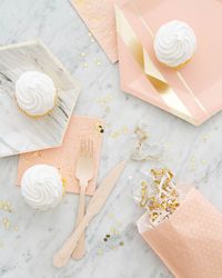 Blush and marble party supplies | Oh Happy Day Shop!