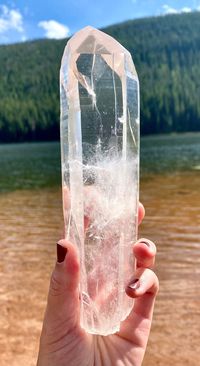 "7.5\" Lemurian Quartz Point - Minas Gerais, Brazil Lemurian Seed Crystals: Lemurian Seed Crystals are one of the most fascinating crystals available to us on earth. Said to be planted from the ancient mythological civilization of Lemuria. Myth has it that the continent was located in the Pacific Ocean and was one of the \"ring of fire\" islands. These islands hold many of the oldest clues and doorways into ancient civilizations and their connection to the \"star people\". These civilizations we