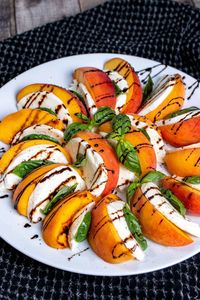 Peach Caprese Salad - The Night Owl Chef