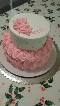 Image result for decoracion de tortas de 15 años con crema