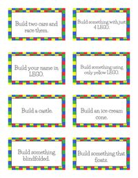 Free Printable LEGO Challenge Cards