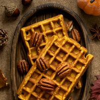 Pumpkin Pecan Waffles fragrance oil for candle and soap making: A warm waffle topped with pumpkin maple syrup, highlighted with sweet butter and crushed pecans. Inspired by BBW type fragrance.