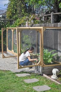 How DIY Raised Garden Bed Cover to Protect Your Garden from Animals - Hydrangea Treehouse