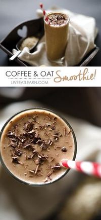 This healthy coffee breakfast smoothie recipe is every non-morning person's dream come true. Packed with whole grains, fruit, and coffee, it has everything needed to get you from 0 to fully functioning adult ready to face the world in minutes. // Live Eat Learn