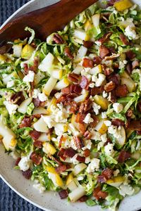 Pear Bacon and Brussels Sprout Salad - Cooking Classy