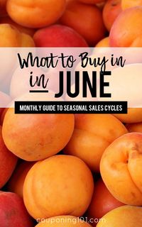 Wondering what products are on sale this month? Here is a list of items you can find at their rock-bottom prices during the month of June. Lots of dairy products, chips & dip, and tasty produce! #WhatToBuy #SaveMoney #save