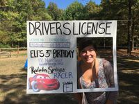 Disney Pixar Cars birthday activity- driver's license photo booth