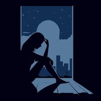 Silhouette of a sad woman sitting on the... | Premium Vector #Freepik #vector #sorrow #depressive #girl-silhouette #alone-girl