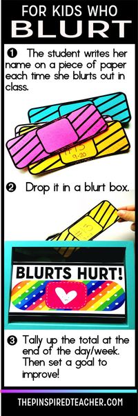 Blurt Box Classroom Management Strategy to Reduce Blurting Out in Class | Classroom Management Ideas | Blurt Alert | Blurt Box | By The Pinspired Teacher