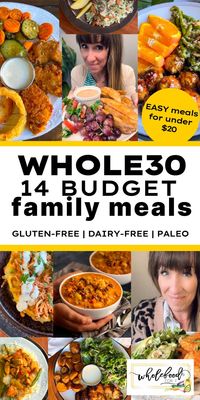 Need more whole food budget-friendly meal options? These EASY Whole30 Budget Friendly Meals are kid-approved. Gluten-free, dairy-free, Paleo.