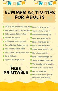 Wow! these summer activities for adults are amazing! I love the summer activities for adults on a budget! very creative summer activities for adults. Plus there is a free bucket list printable! So amazing!