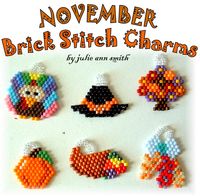 Julie Ann Smith Designs (November Brick Stitch Charms) Pattern on Etsy, $3.00