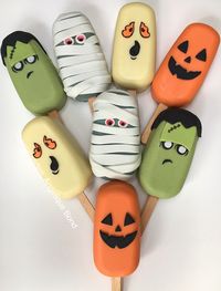 Halloween choco lolly’s (chocolate) Made by Angelique Bond from the Netherlands