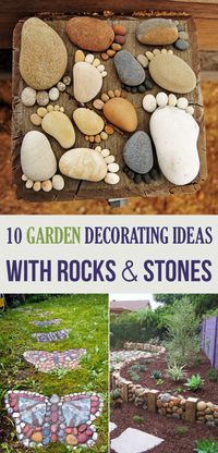 10 Garden Decorating Ideas with Rocks and Stones  This includes garden stone markers - step by step directions!