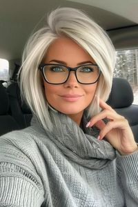 45+ Stunning Short Hairstyles for Women Over 50 with Glasses in 2024 – CreativeBooster