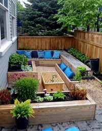 Raised Bed Garden with Bench