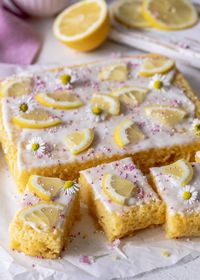 Saftiger Zitronen Joghurt Blechkuchen - Emma's Lieblingsstücke