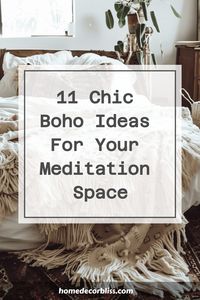 Discover 11 chic and boho-inspired ideas to elevate your meditation space. Create a calming oasis in your home with these beautiful decor suggestions that will help you find inner peace and serenity. Embrace the bohemian aesthetic and transform your meditation area into a tranquil retreat that enhances mindfulness and relaxation. Whether you prefer earthy tones, natural materials, or dreamy textiles, these ideas will inspire you to infuse your space with warmth and harmony.