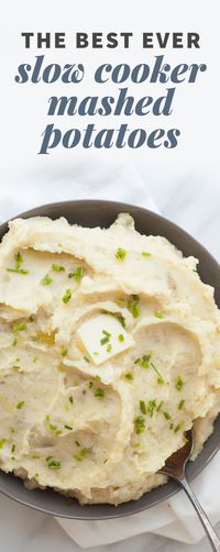 The best Ever Slow Cooker Mashed Potatoes #CrockPotRecipes #sponsored /crockpot/ Perfect side dish for the holidays!