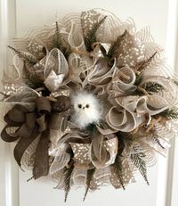 How to Make Burlap and Mesh Wreaths. Look at these wreath ideas to use deco mesh ribbon to brighten your home this season.