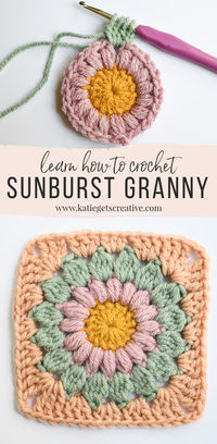 Learn how to make a beautiful Sunburst Granny Square in this step by step tutorial. This post has all my best tips to create a tight, seamless looking granny square in either a solid or multi-color.