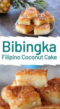 Bigingka is a thin, unfrosted Filipino cake made with sweet rice flour and cream of coconut. via @zestuous