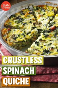 Crustless Spinach Quiche