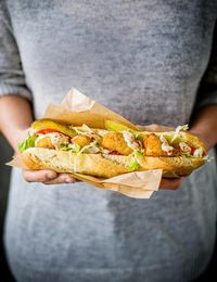 This sarnie hails from Louisiana, which is famous for deep-frying its plentiful seafood and stuffing it in baguettes with loads of hot sauce