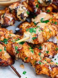 (Air Fryer) Bang Bang Chicken Skewers