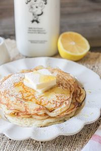 Lemon Ricotta Pancakes from sugarandcharm.com