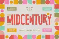 MidCentury is an all-caps modern mid-century typeface that inspired by many graphic designs back in the 1950s.