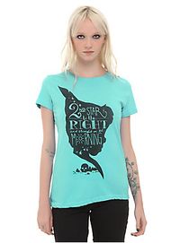 <p>Fitted tee from Disney's <i>Peter Pan</i> with a Peter head silhouette design with text fill that reads "2nd star to the right and straight on 'til morning."</p>  <ul> 	<li>100% cotton</li> 	<li>Wash cold; dry low</li> 	<li>Imported</li> 	<li>Listed in junior sizes</li> </ul>