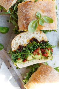 Avocado Arugula Sun-Dried Tomato Sandwich - Cooking With Parita