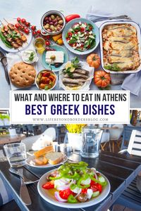 Are you traveling to Athens Greece and want to try some traditional Greek food? Here's a local's list of the top Greek dishes, including the best things to eat and drink in Greece, as well as where to get it in Athens. | what to eat in Athens | places to eat in Athens | where to eat in Athens | Athens restaurants | best foods in Greece | food in Greece | what to eat in Greece | what to drink in Greece | best food in Greece | Greek cuisine | Greek dishes | Greek drinks | #Greece #Athens #food