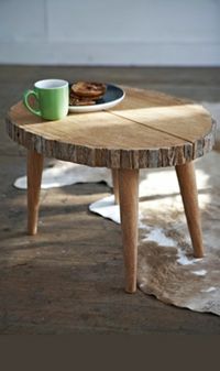 Solid wood coffee tables from tree trunk legs #table #woodworking