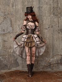 ❤︎Retro steampunk leather bird cage vest❤︎