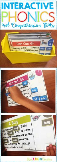 Word family interactive phonics mats. Let the fun begin with engaging story mats. Students will have fun reading the fun stories and completing the stories with the right pieces. Differentiated with picture help and no picture help so you can fit the needs of your students.