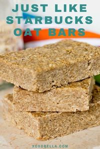 Just Like Starbucks Oat Bars xoxoBella.com