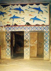 Dolphin frieze, Palace of Knossos