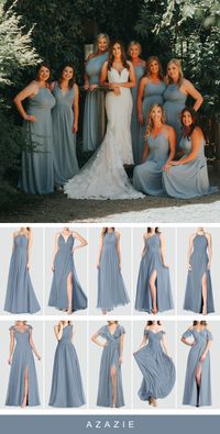 You can always catch others' eyes with our bridesmaid dresses and whether long or short dresses are for sale here. #azazie #bridesmaiddresses #summerwedding #weddingideas #weddingcolors #bluewedding