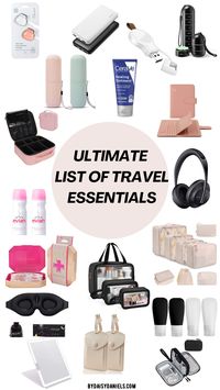 If you're traveling you're going to want to know the best and most helpful things you probably didn't think about taking with you. So here is the ultimate list of travel essentials.